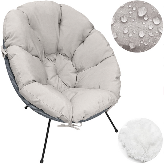 Pernă scaun tip scoică Acapulco UBBERUP - Gri deschis