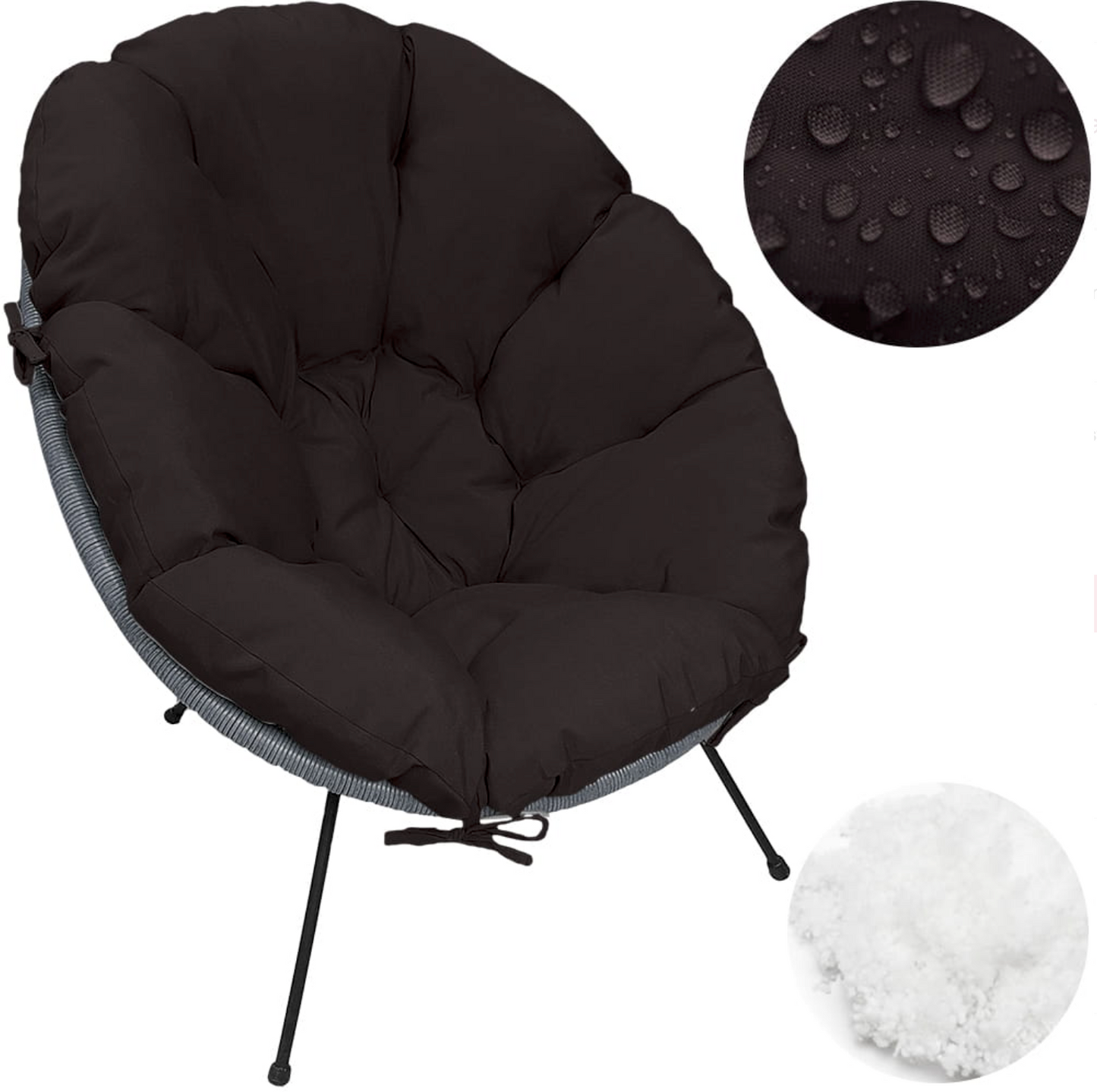 Pernă scaun tip scoică Acapulco UBBERUP - Maro