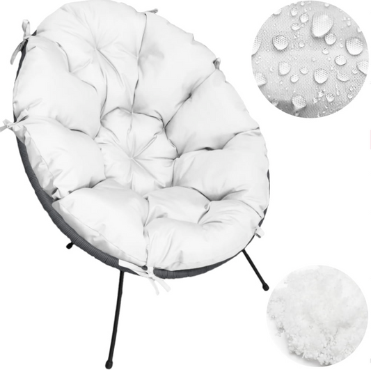 Pernă scaun tip scoică Acapulco UBBERUP - Alb