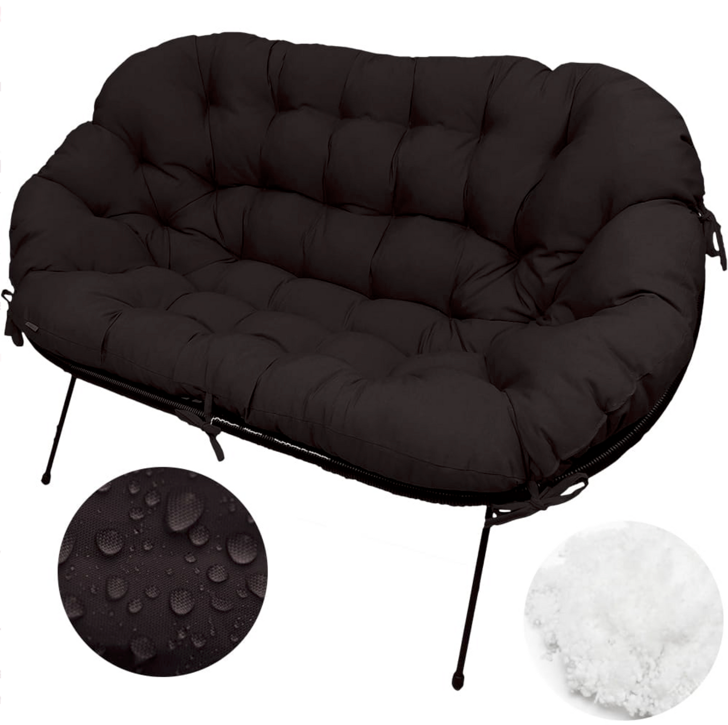 Pernă canapea tip scoică Acapulco UBBERUP - Maro