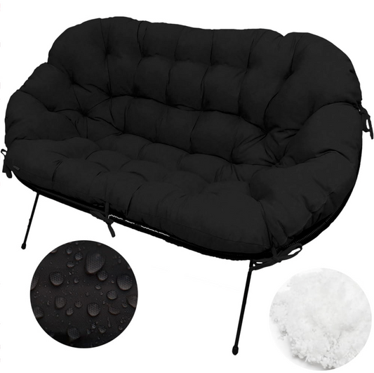 Pernă canapea tip scoică Acapulco UBBERUP - Negru