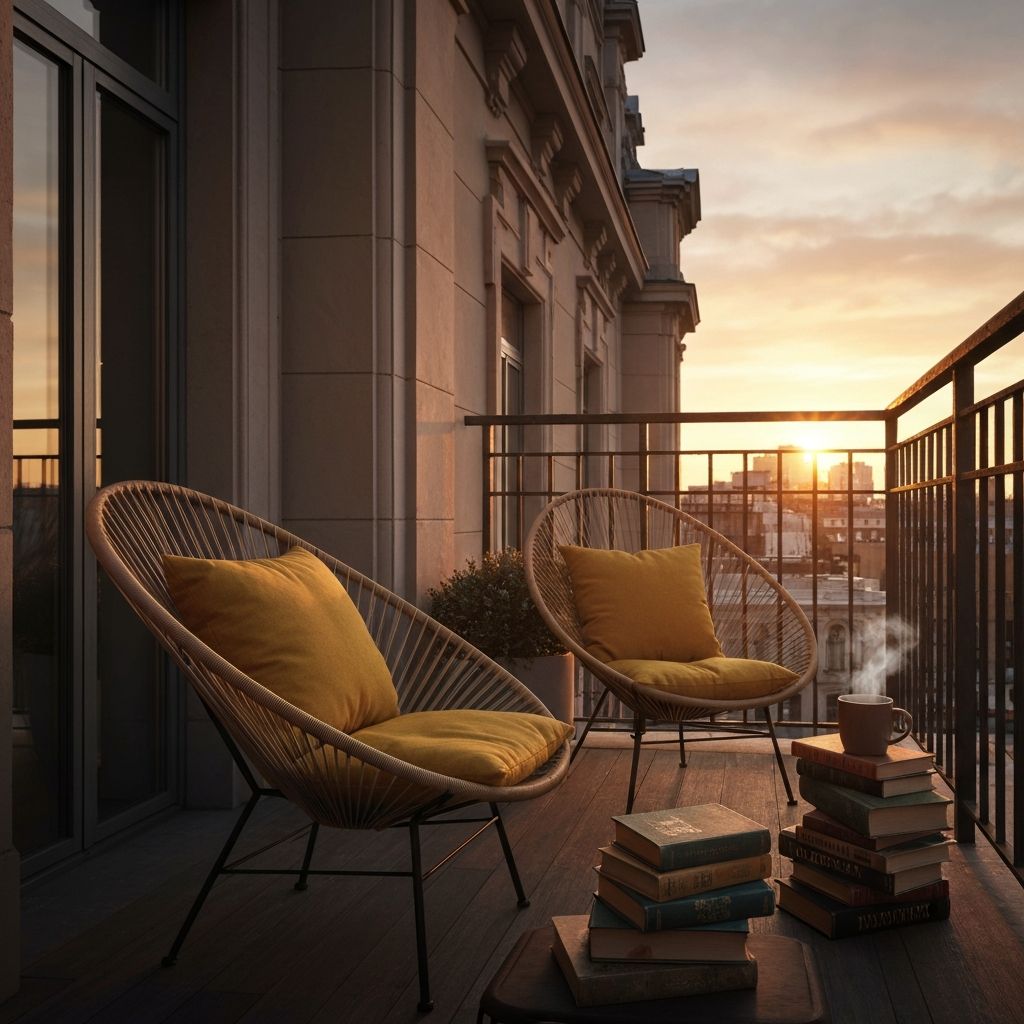 Balcon cu scaune Acapulco muștar