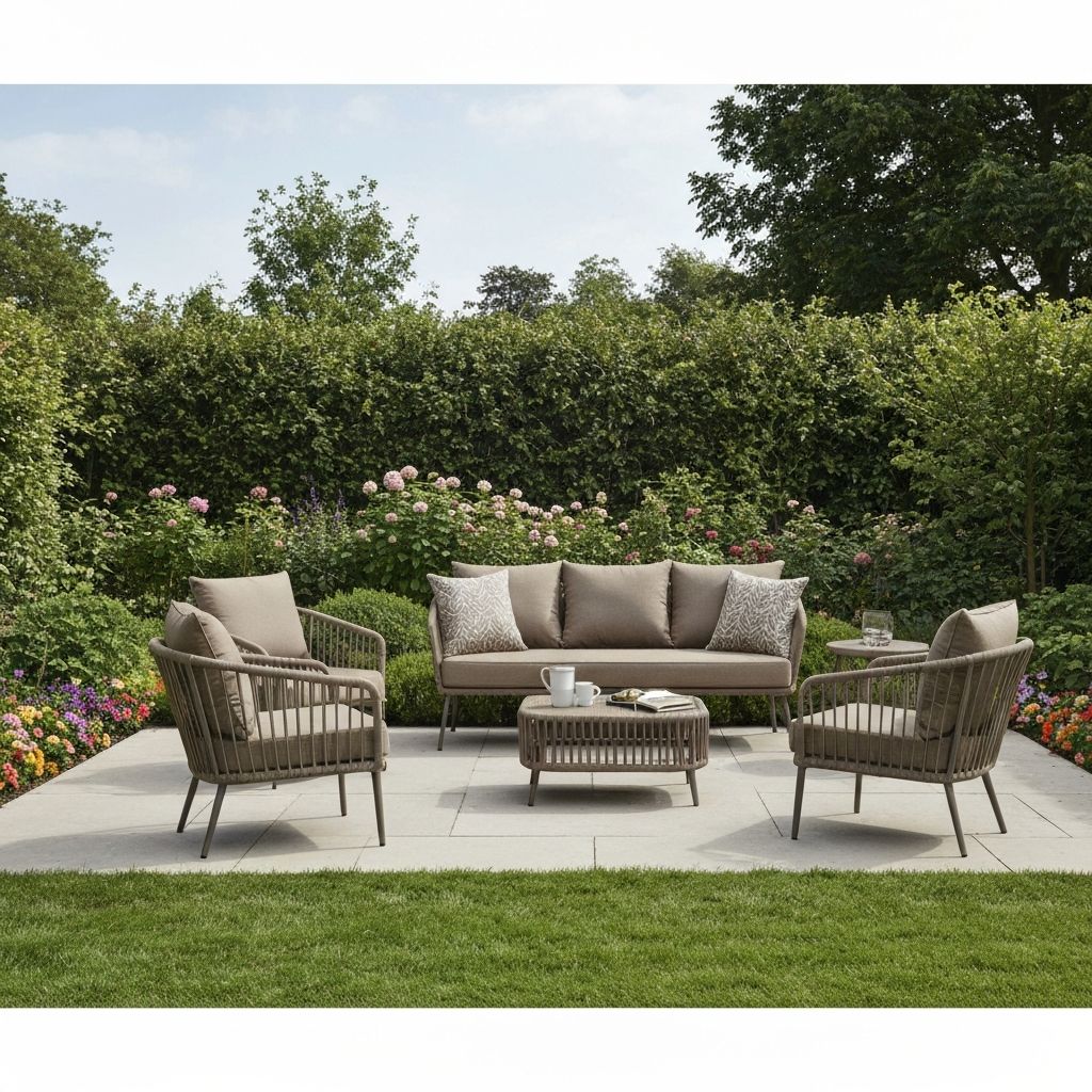 Set complet terasă cu perne asortate